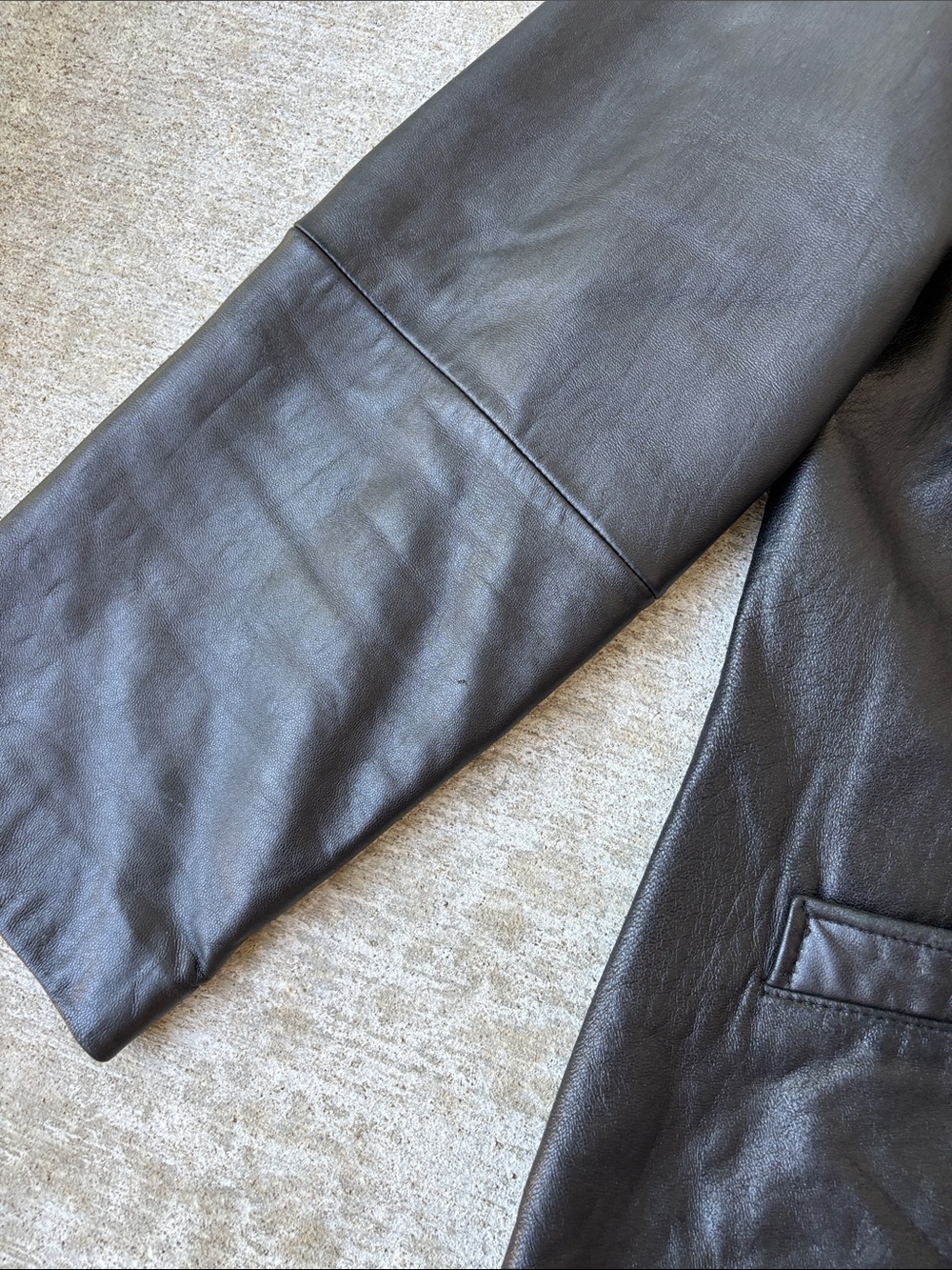Ricardo Vintage Black Leather Women's Blazer Jacket - Single-Button - Picture 8 of 16